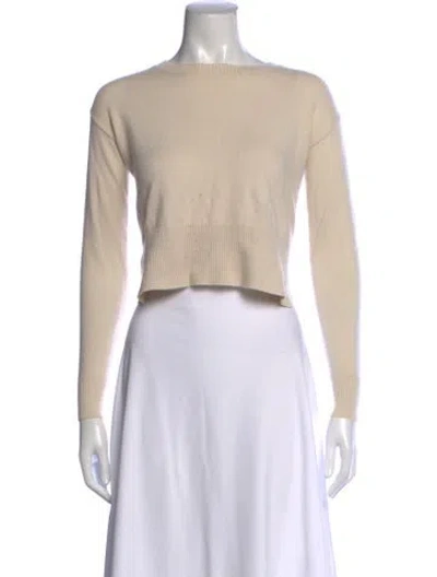Pre-owned Co Wool Crew Neck Sweater In Neutrals