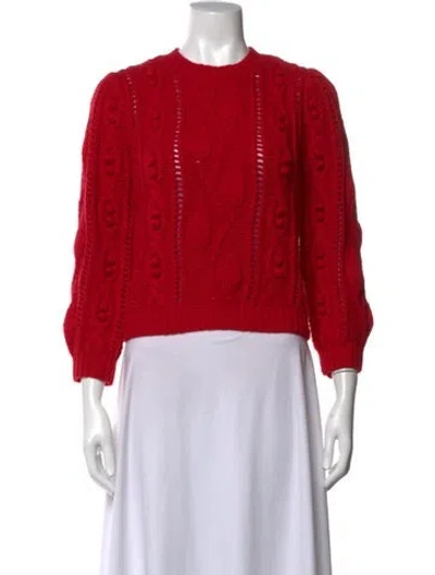 Pre-owned Co Wool Crew Neck Sweater In Red