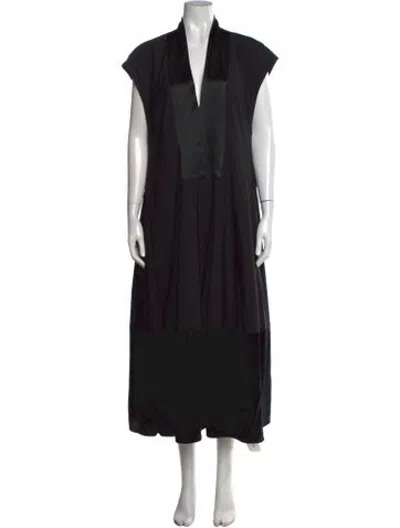 Pre-owned Co Wool Long Dress In Black