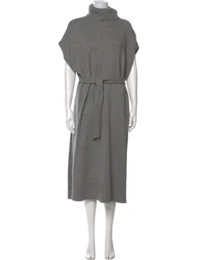 Pre-owned Co Wool Long Dress In Gray