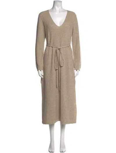 Pre-owned Co Wool Long Dress In Neutrals