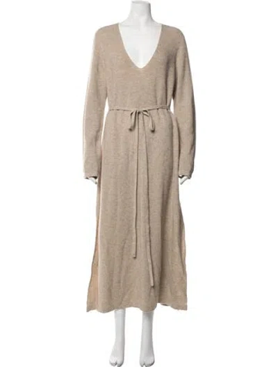 Pre-owned Co Wool Long Dress In Neutrals
