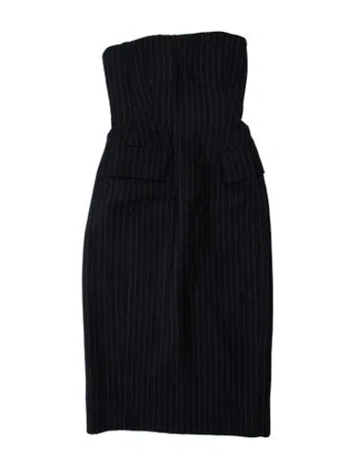 Pre-owned Co Wool Midi Length Dress In Blue