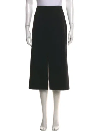 Pre-owned Co Wool Midi Length Skirt In Black