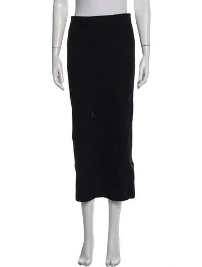 Pre-owned Co Wool Midi Length Skirt In Black