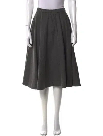 Pre-owned Co Wool Midi Length Skirt In Gray
