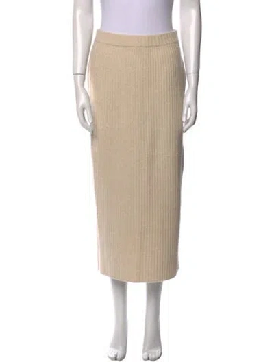 Pre-owned Co Wool Midi Length Skirt In Neutral