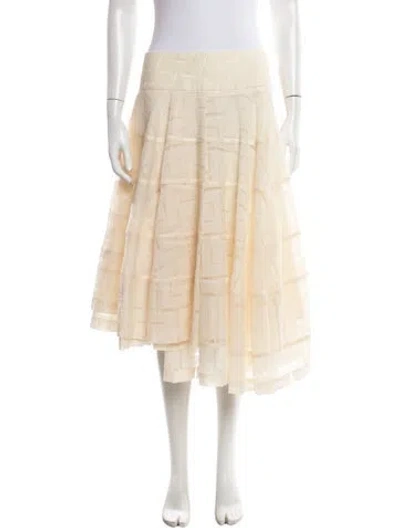 Pre-owned Co Wool Midi Length Skirt In Neutrals