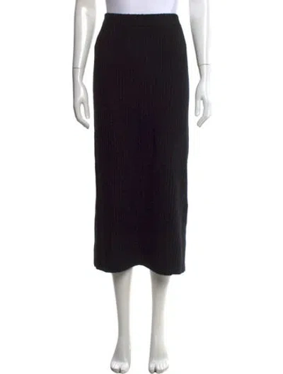 Pre-owned Co Wool Midi Length Skirt W/ Tags In Black