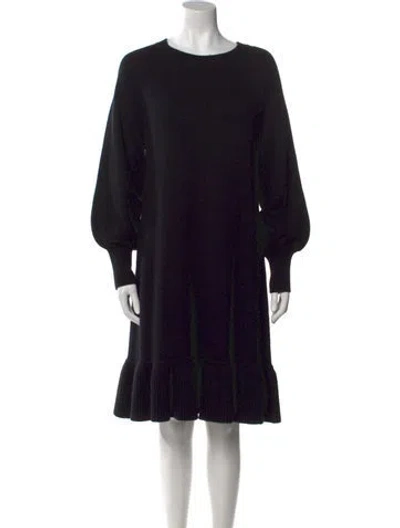 Pre-owned Co Wool Mini Dress In Black