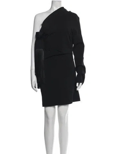 Pre-owned Co Wool Mini Dress In Black