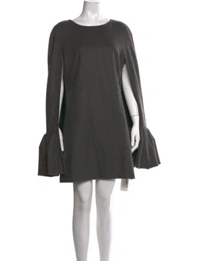 Pre-owned Co Wool Mini Dress In Grey