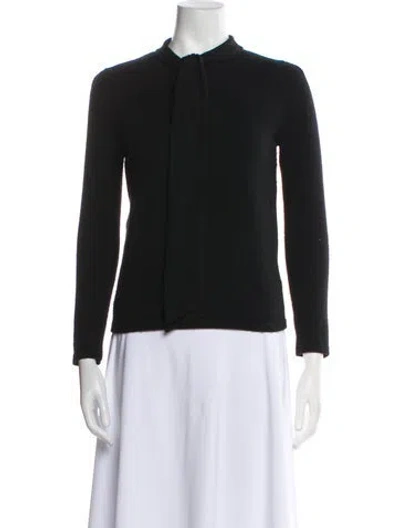 Pre-owned Co Wool Mock Neck Sweater In Black