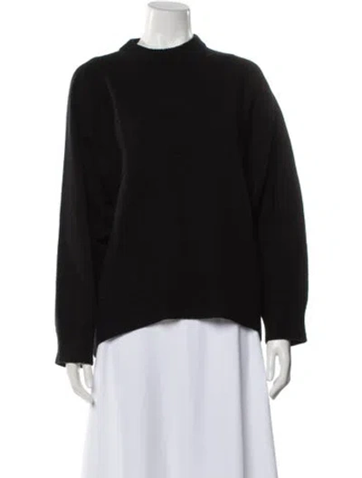 Pre-owned Co Wool Mock Neck Sweater In Black