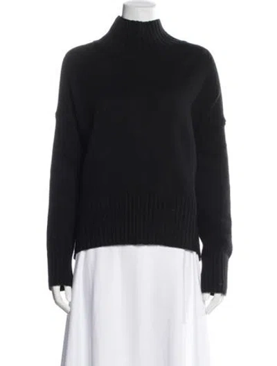 Pre-owned Co Wool Mock Neck Sweater In Black