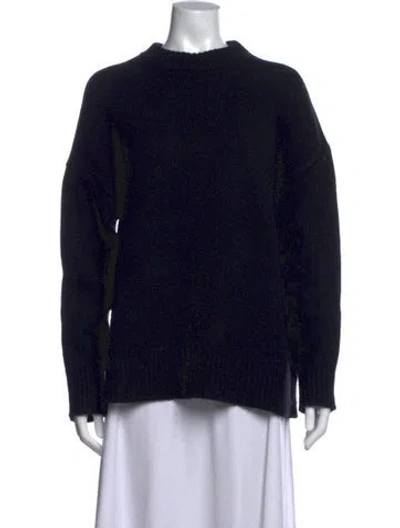 Pre-owned Co Wool Mock Neck Sweater In Black