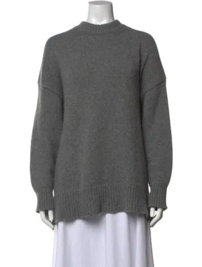 Pre-owned Co Wool Mock Neck Sweater In Grey