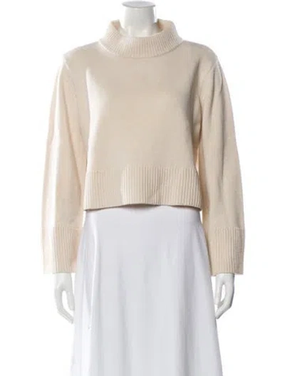 Pre-owned Co Wool Mock Neck Sweater In Neutral