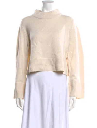 Pre-owned Co Wool Mock Neck Sweater In Neutral