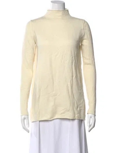 Pre-owned Co Wool Mock Neck Sweater In Neutral