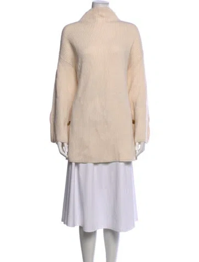 Pre-owned Co Wool Mock Neck Sweater In Neutrals