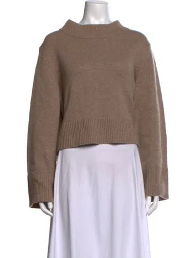 Pre-owned Co Wool Mock Neck Sweater In Neutrals