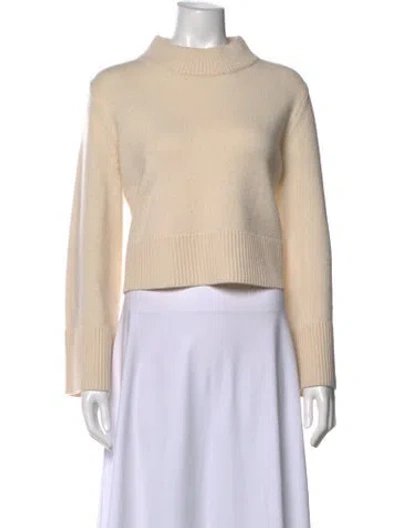 Pre-owned Co Wool Mock Neck Sweater In Neutrals