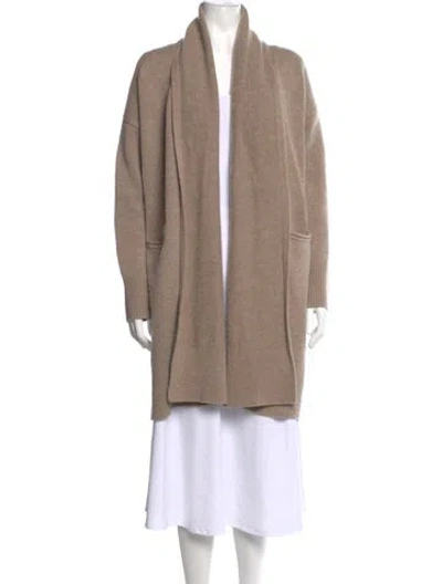 Pre-owned Co Wool Open Front Sweater In Neutrals