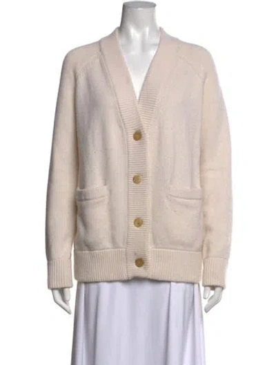 Pre-owned Co Wool Open Front Sweater In Neutrals