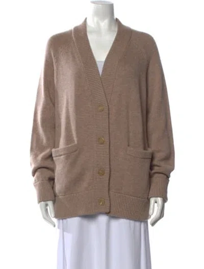Pre-owned Co Wool Open Front Sweater W/ Tags In Neutrals