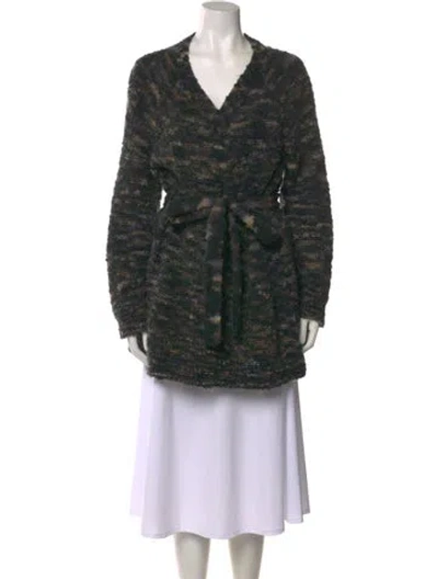 Pre-owned Co Wool Printed Sweater In Green