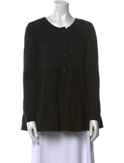 Pre-owned Co Wool Sop Neck Sweater In Black