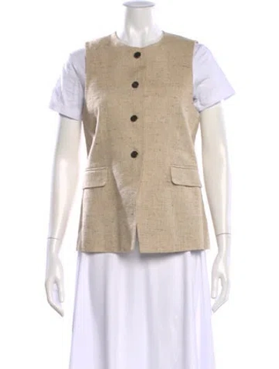 Pre-owned Co Wool Sleeveless Top In Brown