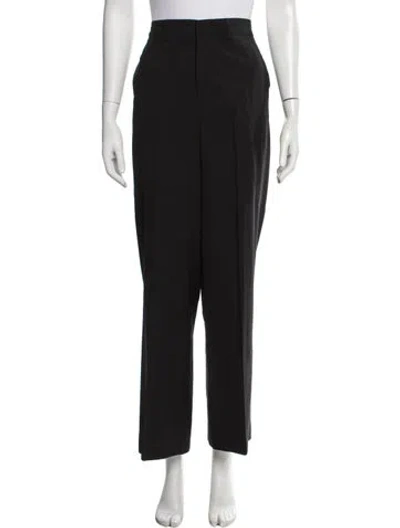 Pre-owned Co Wool Straight Leg Pants In Black