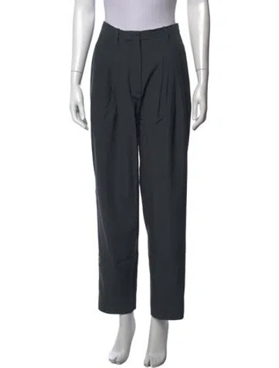 Pre-owned Co Wool Straight Leg Pants In Grey