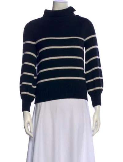 Pre-owned Co Wool Striped Sweater In Black