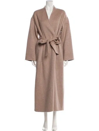 Pre-owned Co Wool Trench At In Neutral