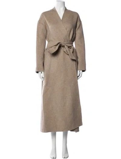 Pre-owned Co Wool Trench At In Neutral