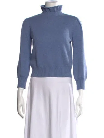 Pre-owned Co Wool Turtleneck Sweater In Blue