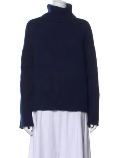 Pre-owned Co Wool Turtleneck Sweater In Blue
