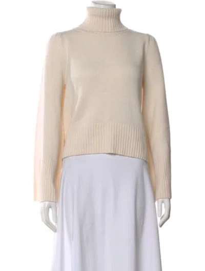 Pre-owned Co Wool Turtleneck Sweater In Neutral