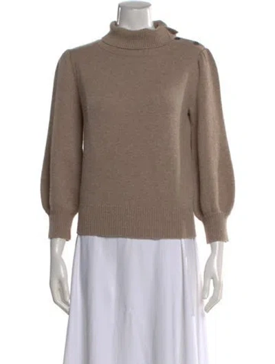 Pre-owned Co Wool Turtleneck Sweater In Neutral
