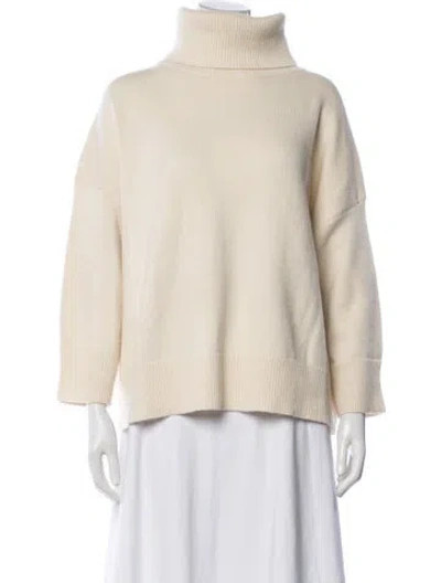 Pre-owned Co Wool Turtleneck Sweater In Neutrals