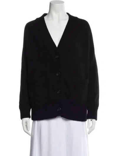 Pre-owned Co Wool V-neck Sweater In Black