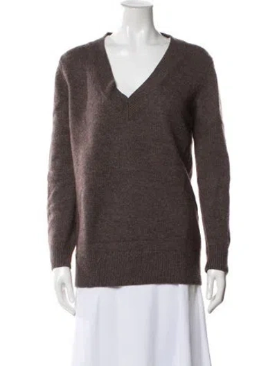 Pre-owned Co Wool V-neck Sweater In Brown