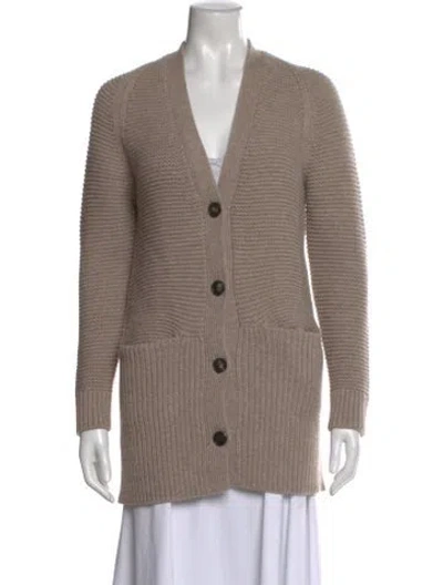 Pre-owned Co Wool V-neck Sweater In Brown