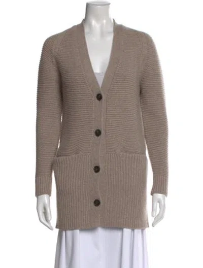 Pre-owned Co Wool V-neck Sweater In Brown
