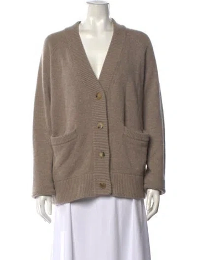 Pre-owned Co Wool V-neck Sweater In Brown