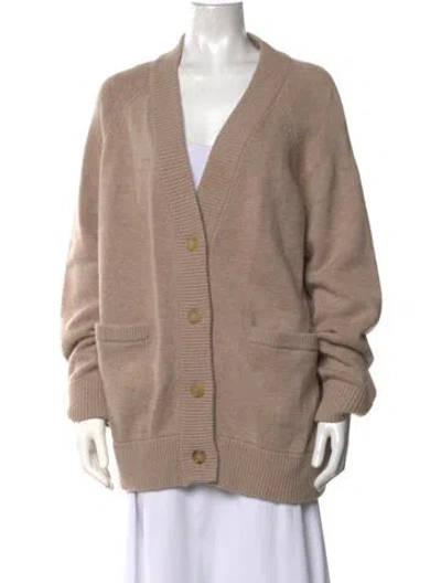 Pre-owned Co Wool V-neck Sweater In Brown