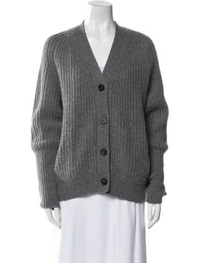 Pre-owned Co Wool V-neck Sweater In Gray